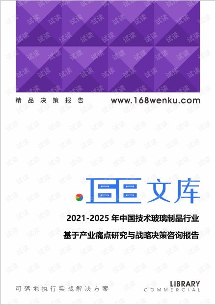 2021-2025年中國技術玻璃制品行業 產業痛點深度解析與戰略決策咨詢報告